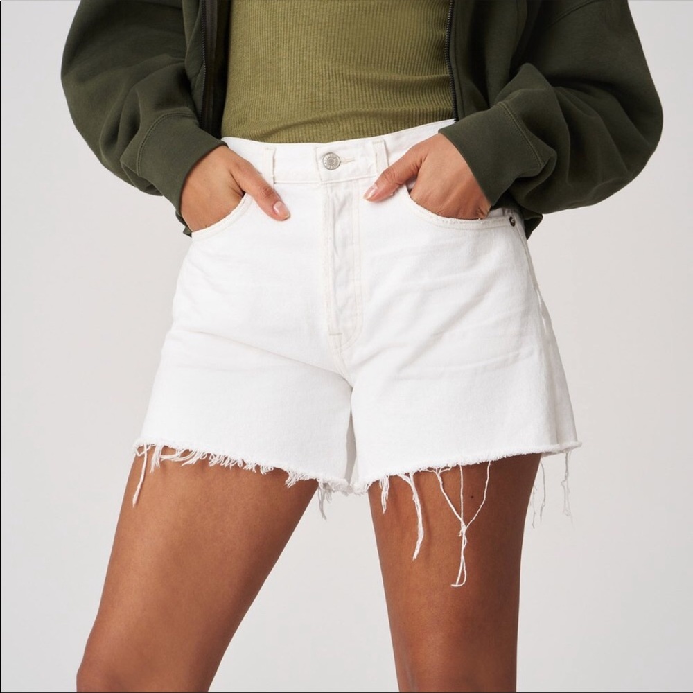 NEW Agolde Parker Long Short - White Size 27